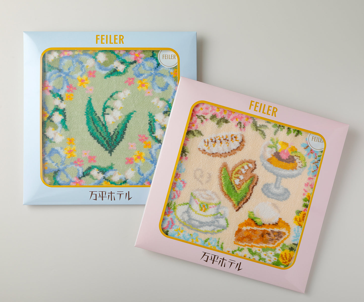 万平ホテル×FEILERハンカチ すずらん＆スイーツセット