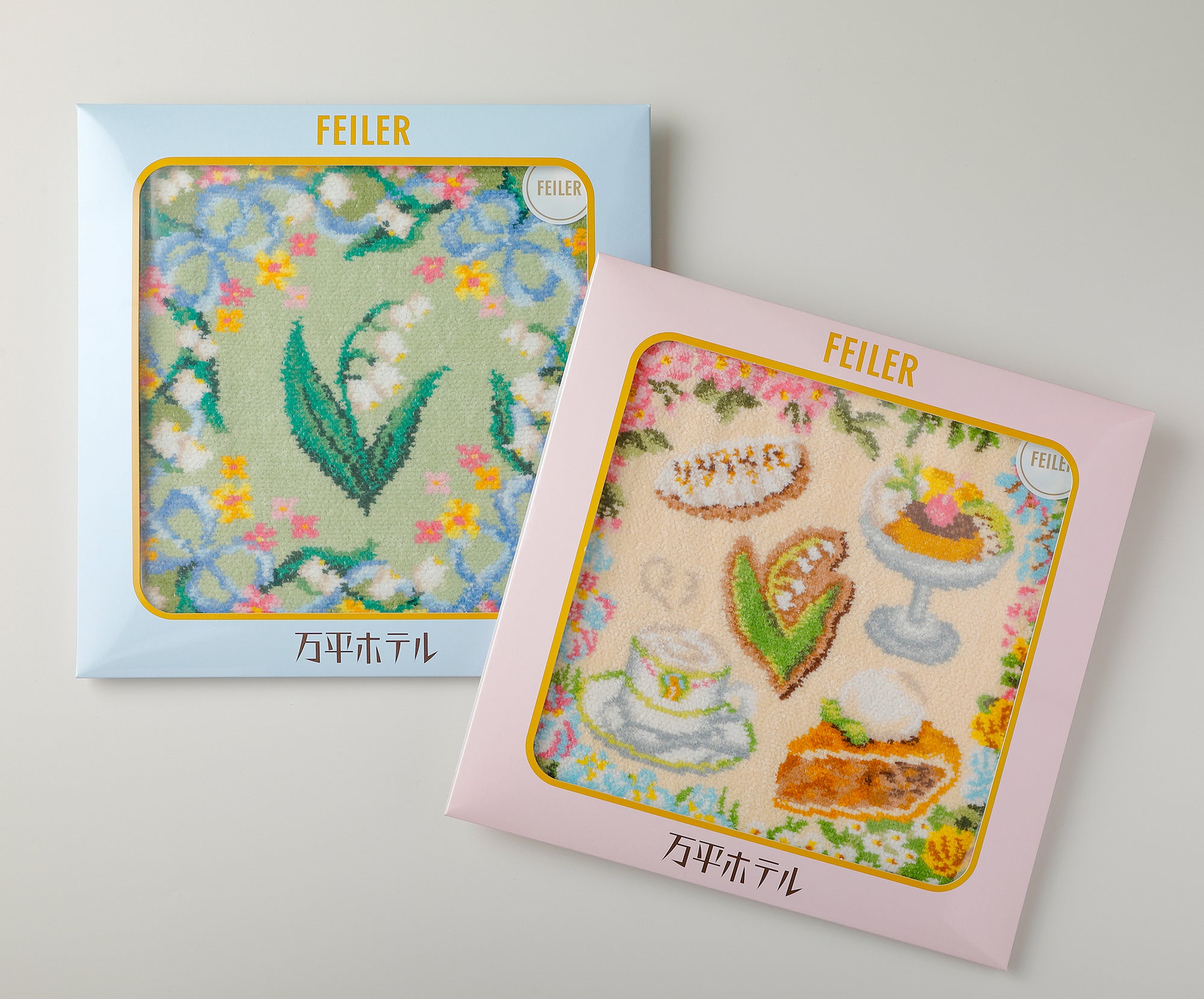 万平ホテル×FEILERハンカチ すずらん＆スイーツセット