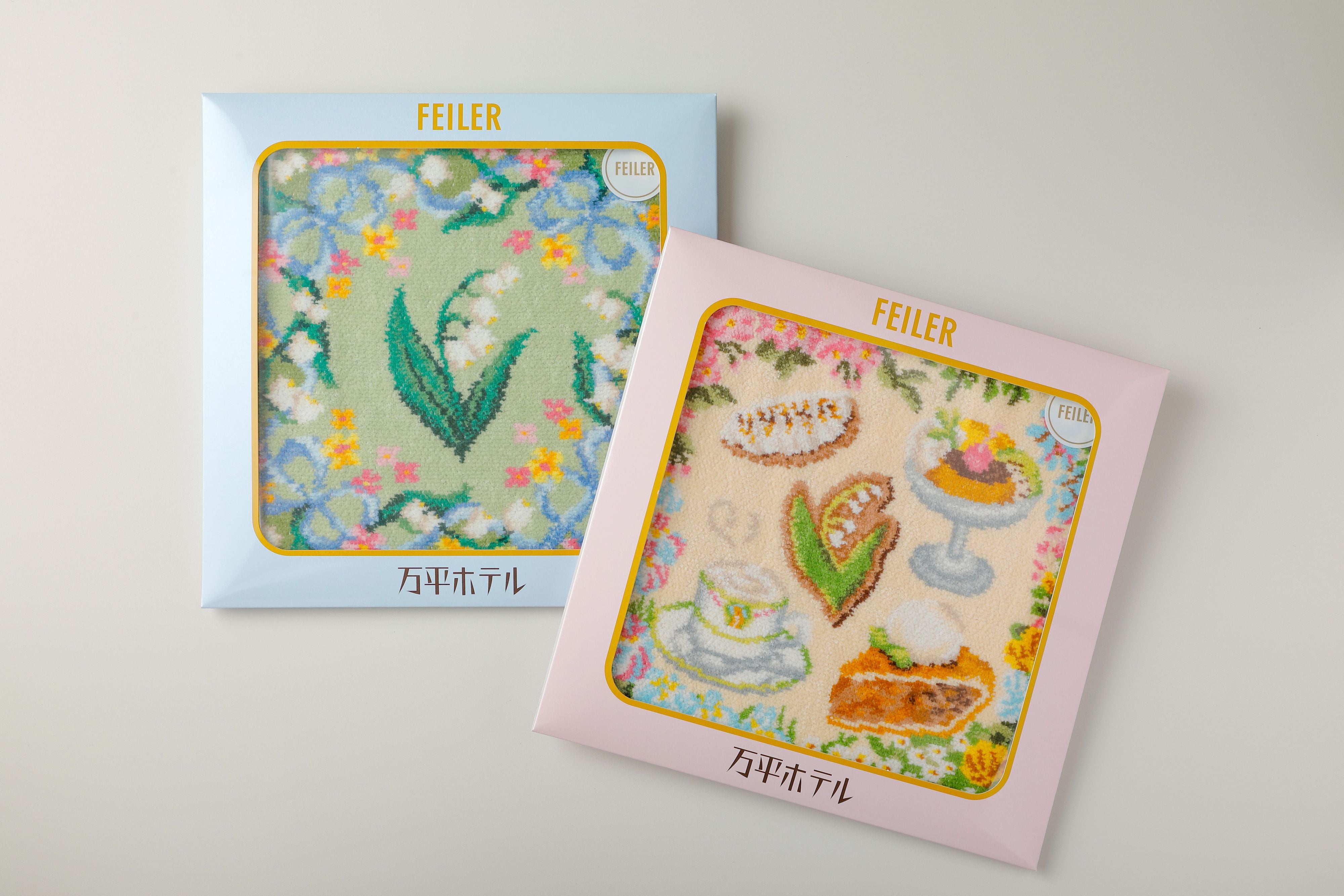 万平ホテル×FEILERハンカチ すずらん＆スイーツセット