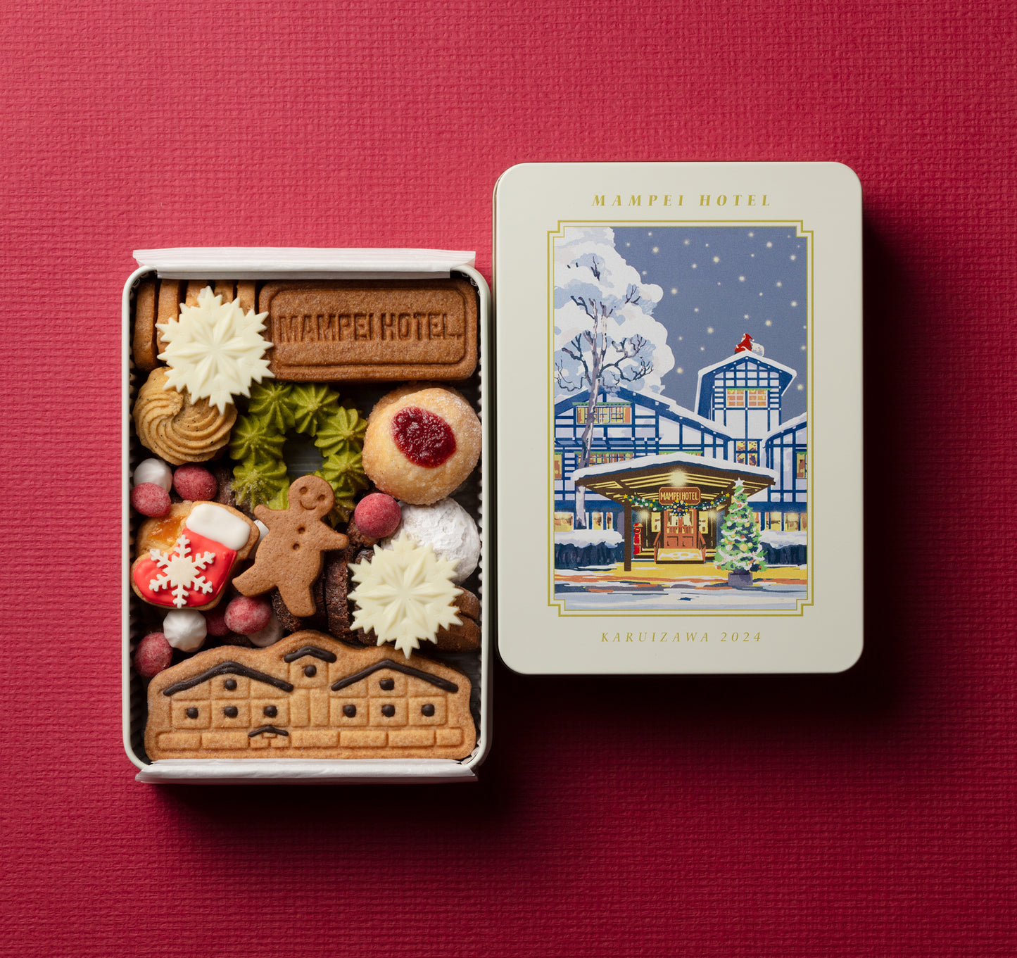 万平ホテルプレミアムクッキー缶　クリスマスエディション　2024